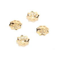 50pcs 8mm gold tone stainless steel flower bead caps jewelry findings accessories diy for jewelry making