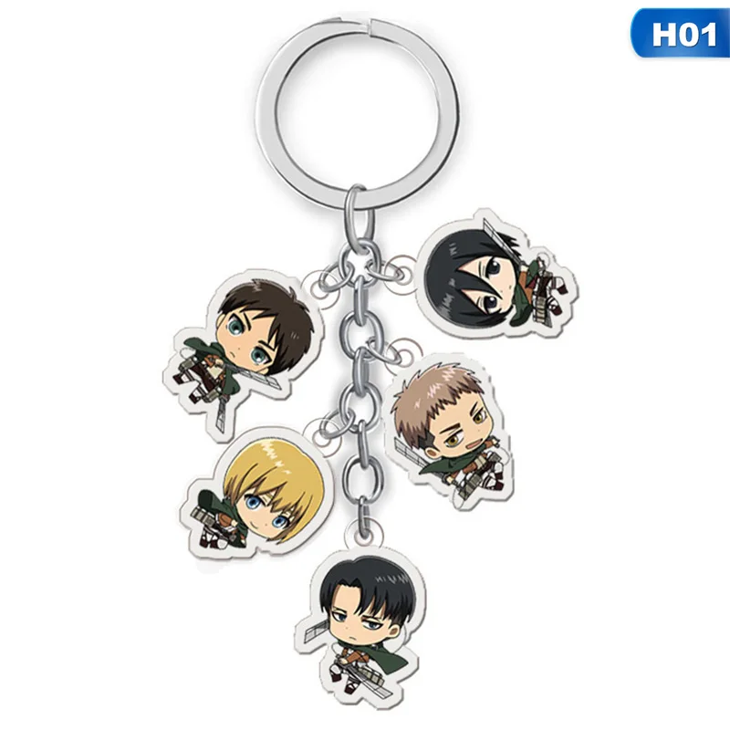 Брелок для ключей с аниме атакой на гигантов мультяшный персонаж капитан Аллен