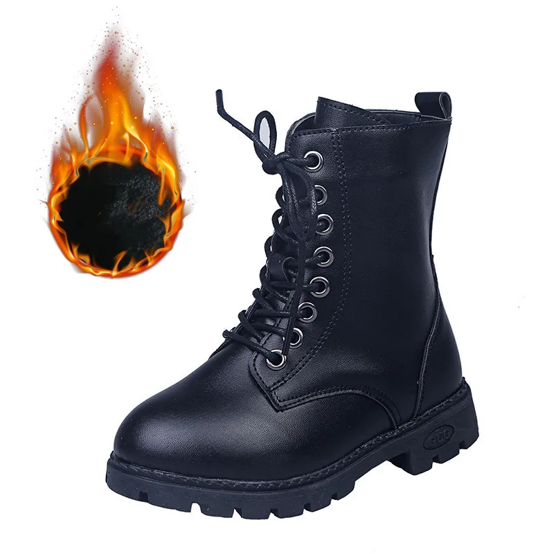 CUZULLAA ботинки для мамы и ребенка 2020 зимние детские модные девочек Ботинки Martin