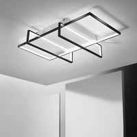 dining living room led ceiling lamp modern creative study bedroom fixtures black lobby kitchen nordic surface mount panel light