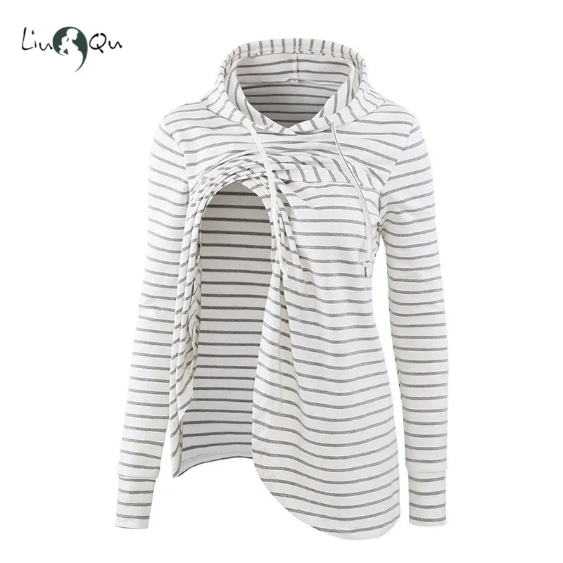 Женская толстовка с капюшоном для беременных длинным рукавом грудного