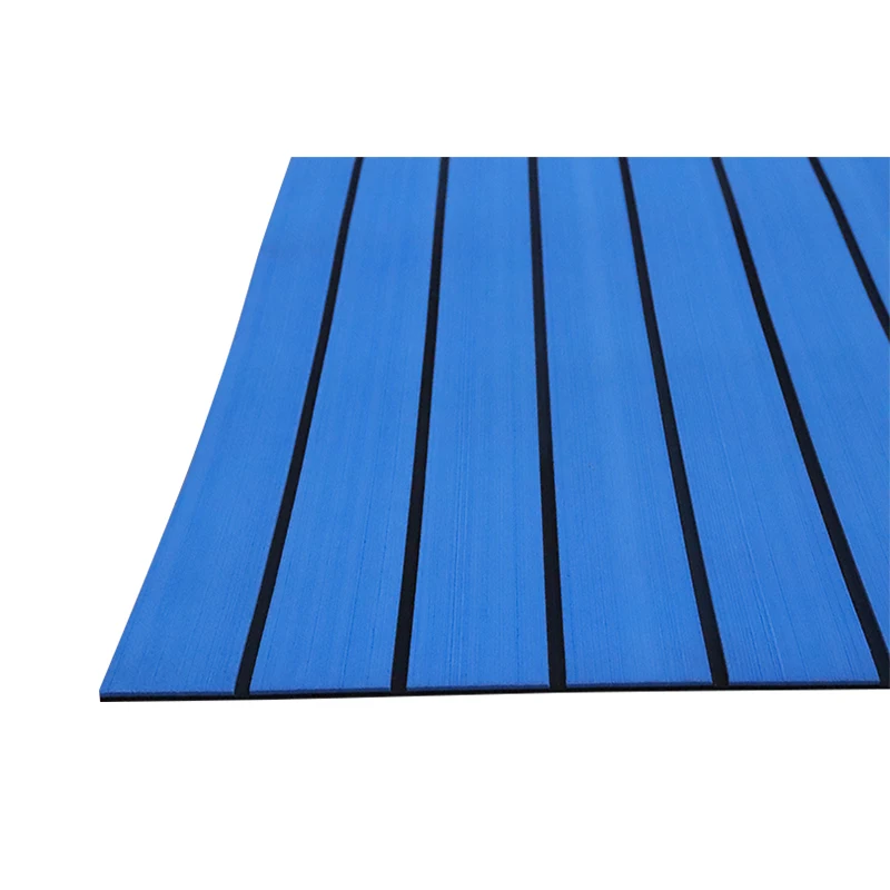 

Teak Decking Sheet For Boat RV Yacht EVA Synthetic Marine Floor Carpet Blue Black Anti-Slip Self-Adhesive Mat Boats Accessories