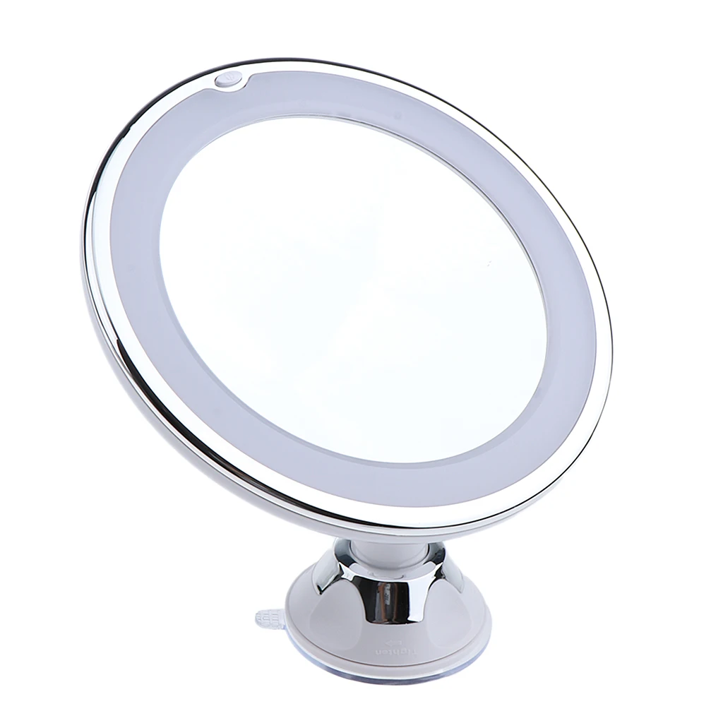 

LED Illuminated Suction Mounted 6.69" Mirror 10x Magnified Battery Operated