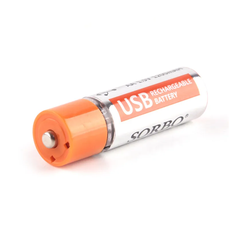 Настоящая оригинальная установка карты Sorbo Energizer No.5 АА 1200mAh USB-заряжаемая батарея быстрого заряда в течение 1 часа без давления LR6 R03.