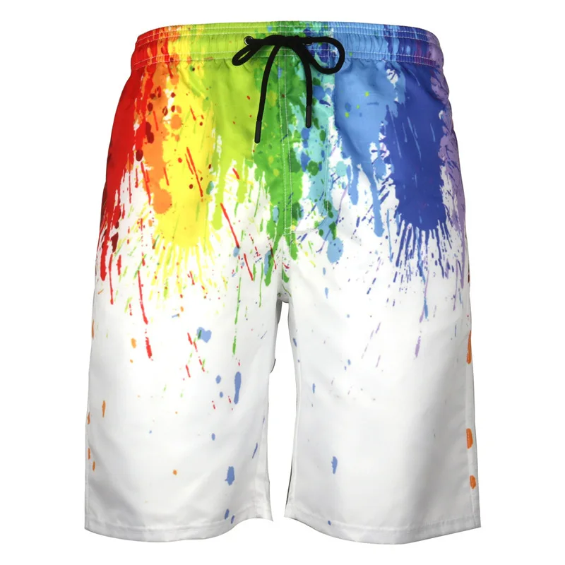 

New Men's Summer Beach Shorts Quick Dry Casual Men Boardshorts Homme Print Leisure Polyester Clothing Beach Short Pants Male