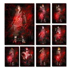 Плакат Bandai Naruto Uchiha Sasuke Akatsuki с аниме, домашний декор, черно-красные абстрактные картины на холсте Cudros