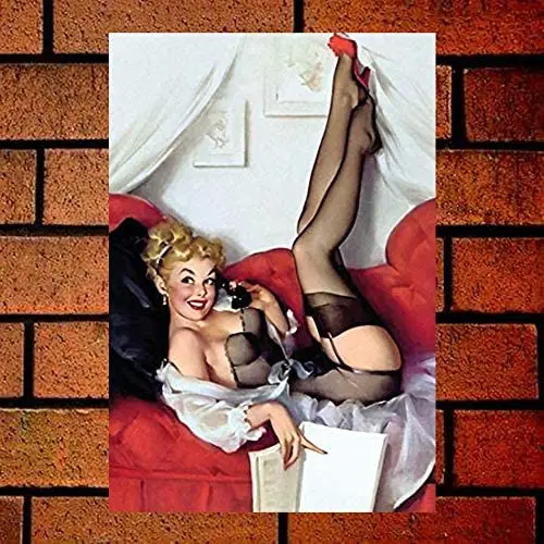 

Telefon Sexy Ladies Girl Coffee Bar Tin Sign Decor