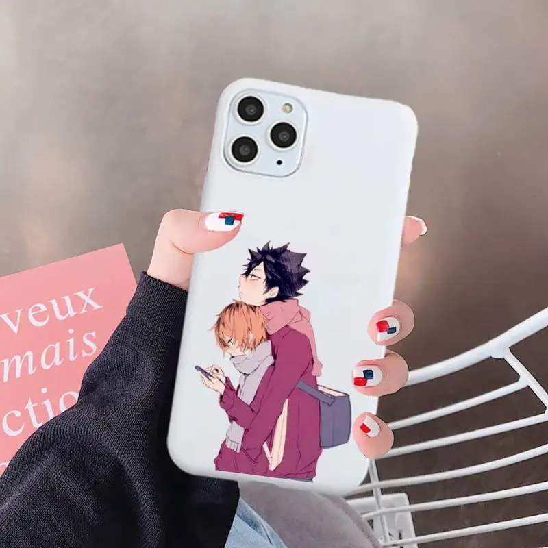 

Kenma Kozume of Haikyuu Phone Case White Candy Color for iPhone 6 7 8 11 12 s mini pro X XS XR MAX Plus