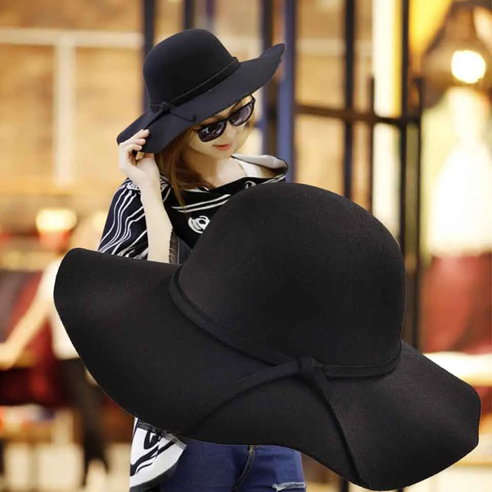 Фетровая женская шляпа-котелок Осень-зима 10 см | Аксессуары для одежды