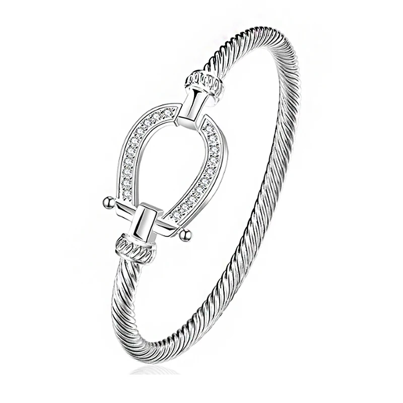 Лидер продаж высококачественный посеребренный браслет браслеты подкова