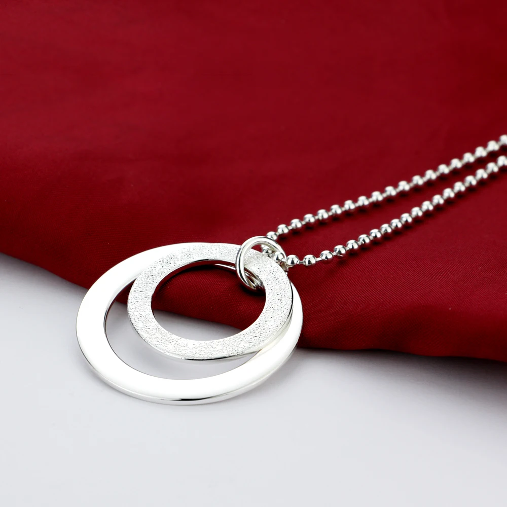 Модное Стильное ожерелье с подвеской в виде большого круга Брендовое из