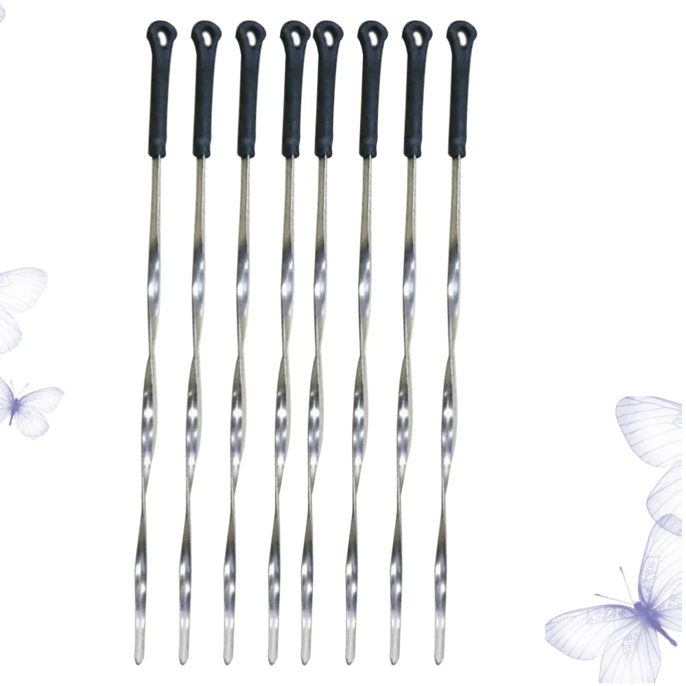 

8pcs Barbecue Stick Outdoor Barbecue Fork Thickend Barbecue Tools Barbecue Needles Forks for Home