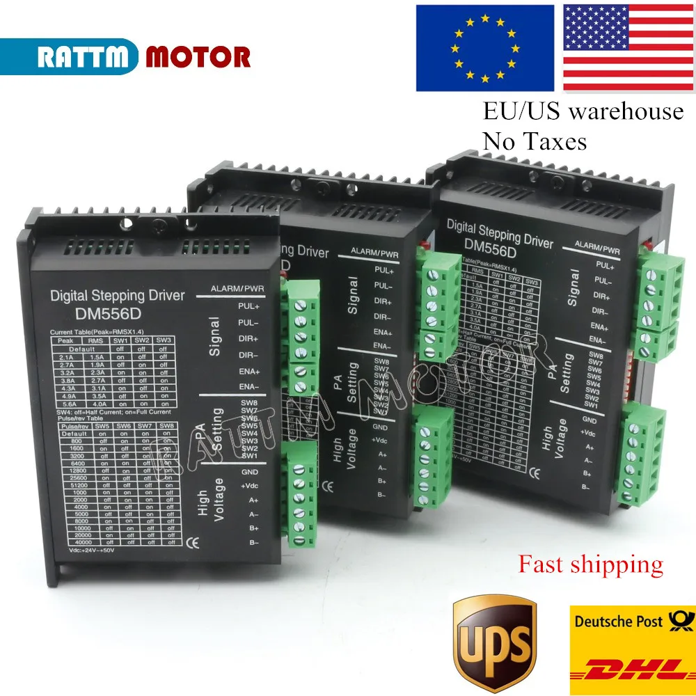 Драйвер шагового двигателя DM556D с ЧПУ 256 А 3 шт.|stepper motor driver|motor drivermotor stepper driver |