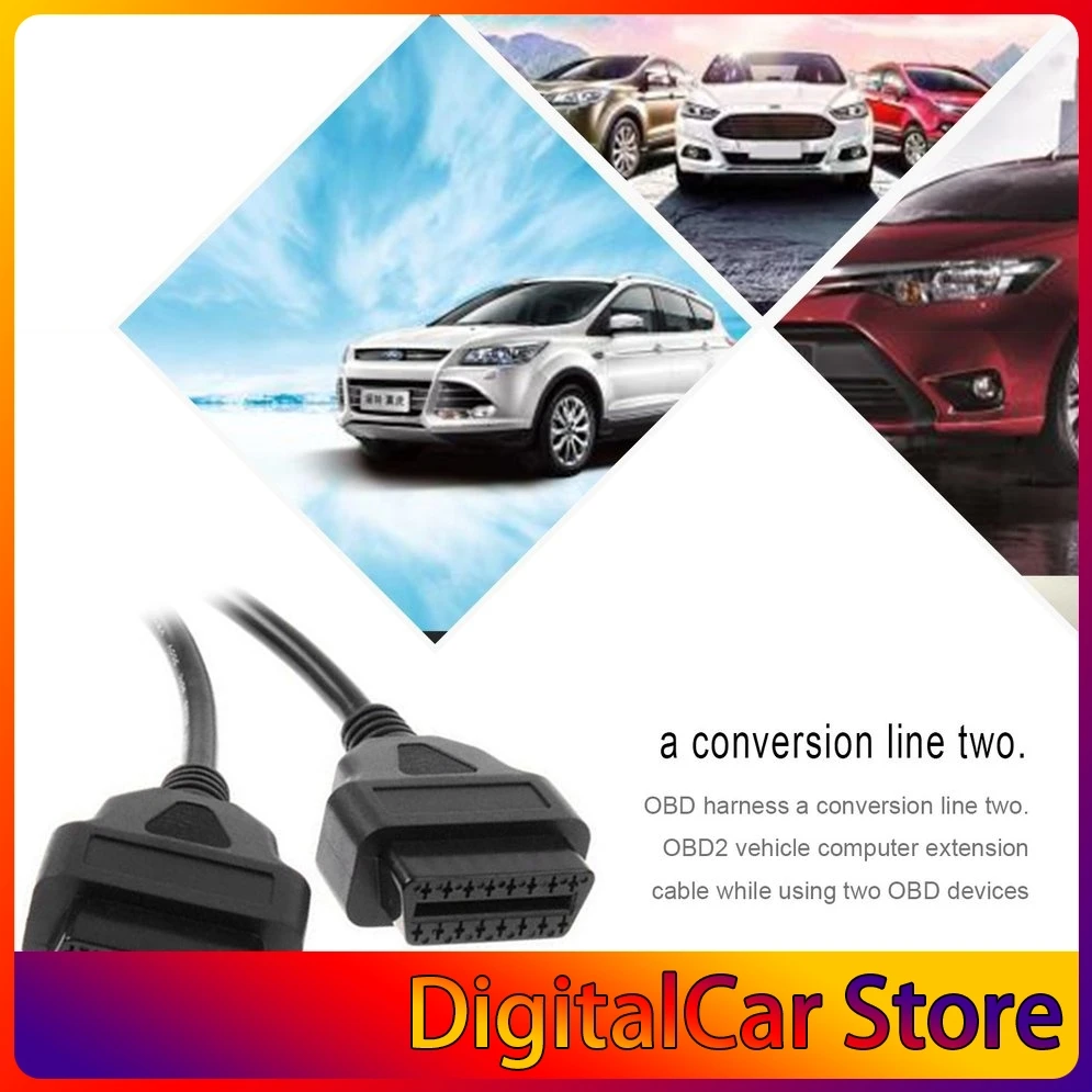 

Кабель диагностический 16-контактный OBD2, 30 см
