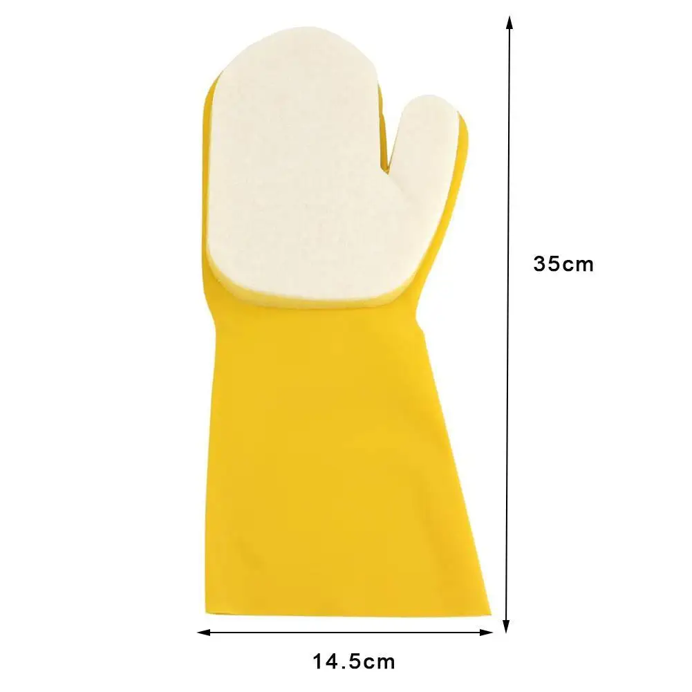 

Multi-purpose Cleaning Gloves Waterproof Sponge White Scouring Pad Latex Gloves Kitchen And Household Cleaning Tools
