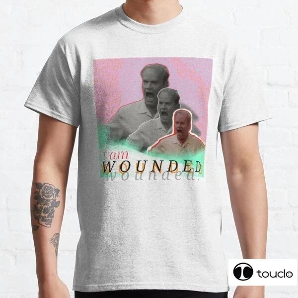 

Wounded Frasier 100% Cotton Top Quality Casual Short Sleeve Men Tshirt O-Neck Knitted Comfortable Fabric Unisex