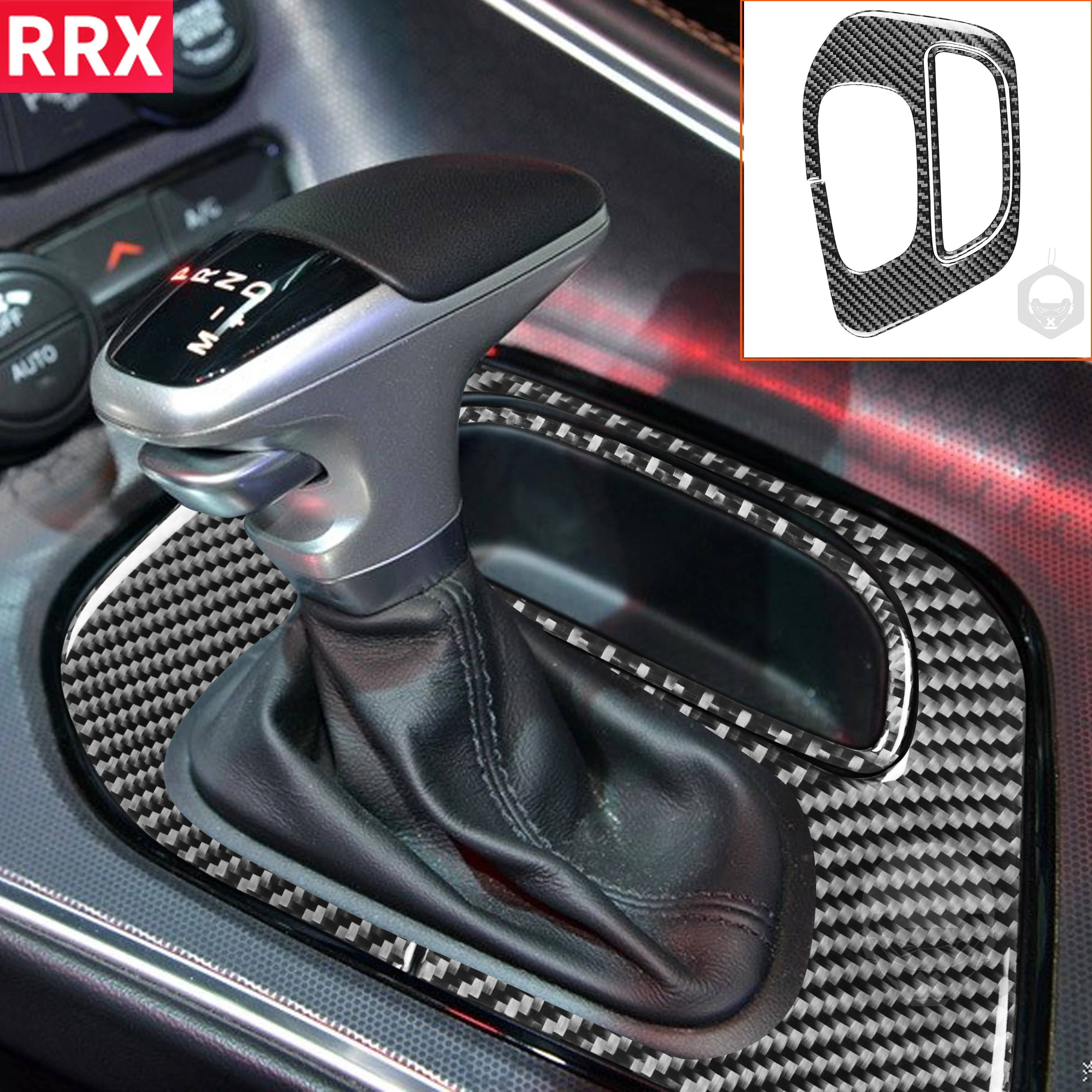 

Наклейка из углеродного волокна для Dodge Challenger 2015 + переключатель передач рамка Обложка Наклейка Набор отделки коробка передач аксессуары дл...