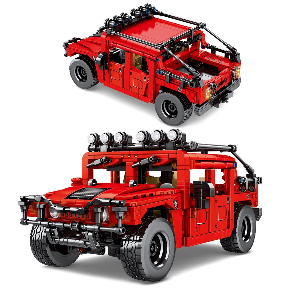 

Technic Off-Road Vehicle G500 SUV Pickup Truck Building Blocks City Pull Back Car Figures Ideas Bricks Children Toys Kids Gifts