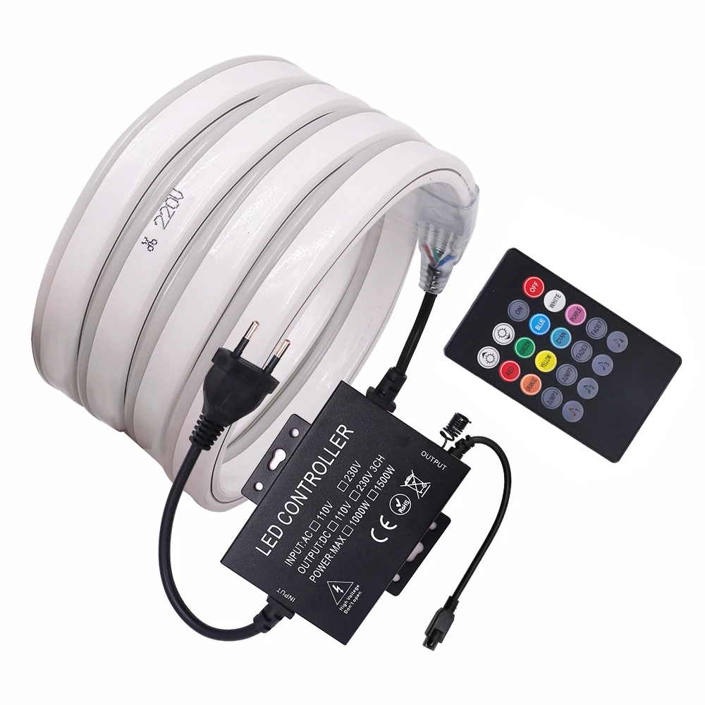 220V 110V неоновый светильник светодиодные ленты Музыка RGB светодиодный Bluetooth APP