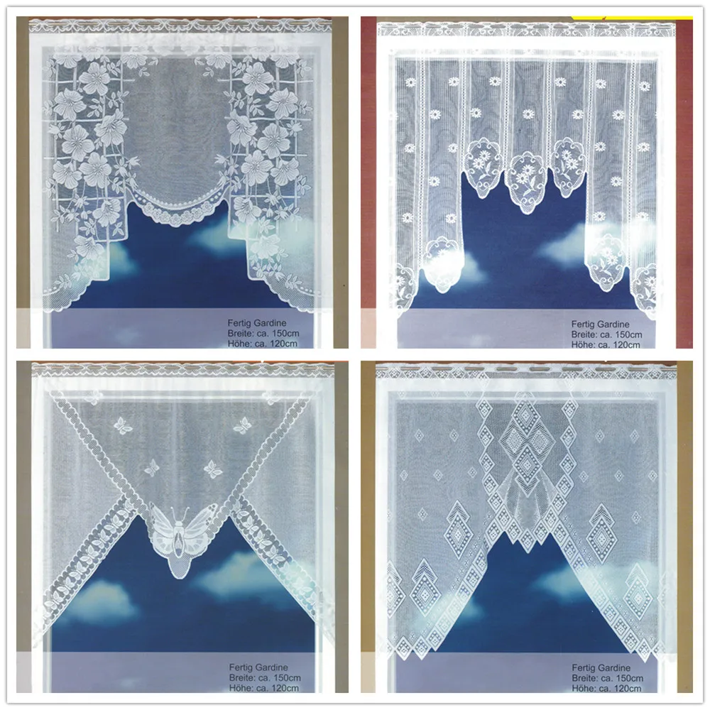 Европейская белая полупрозрачная кофейная занавеска Enipate трикотажная s кухонная