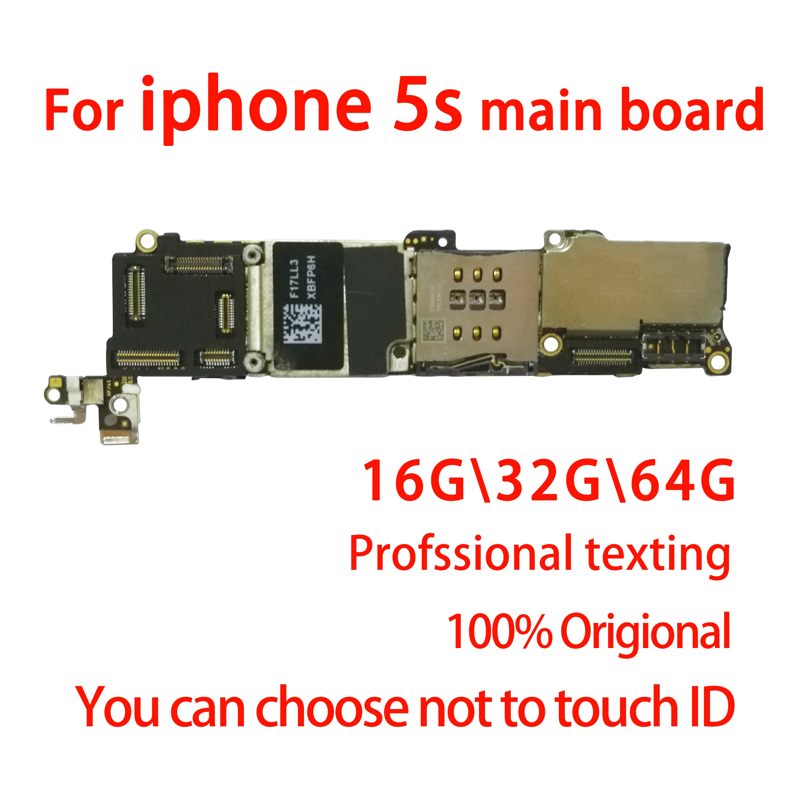 100% оригинальная разблокированная материнская плата для iphone 5S без сенсорного ID/с