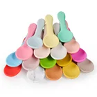 Детские Силиконовые ложки для кормления, вилки, прочная посуда, водонепроницаемая ложка для детей, оптовая продажа, аксессуары для кормления младенцев 28 цветов