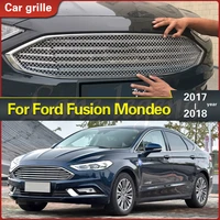 car front racing facelift grill upper bumper grille cover honeycomb mesh body kit fit for ford mondeo fusion 2017 2018