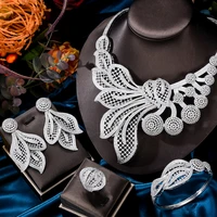 soramoore luxury bridal wedding 4pcs jewelry set for women necklace bangle earrings ring fashion jewelry 2021 dubai jewelry sets
