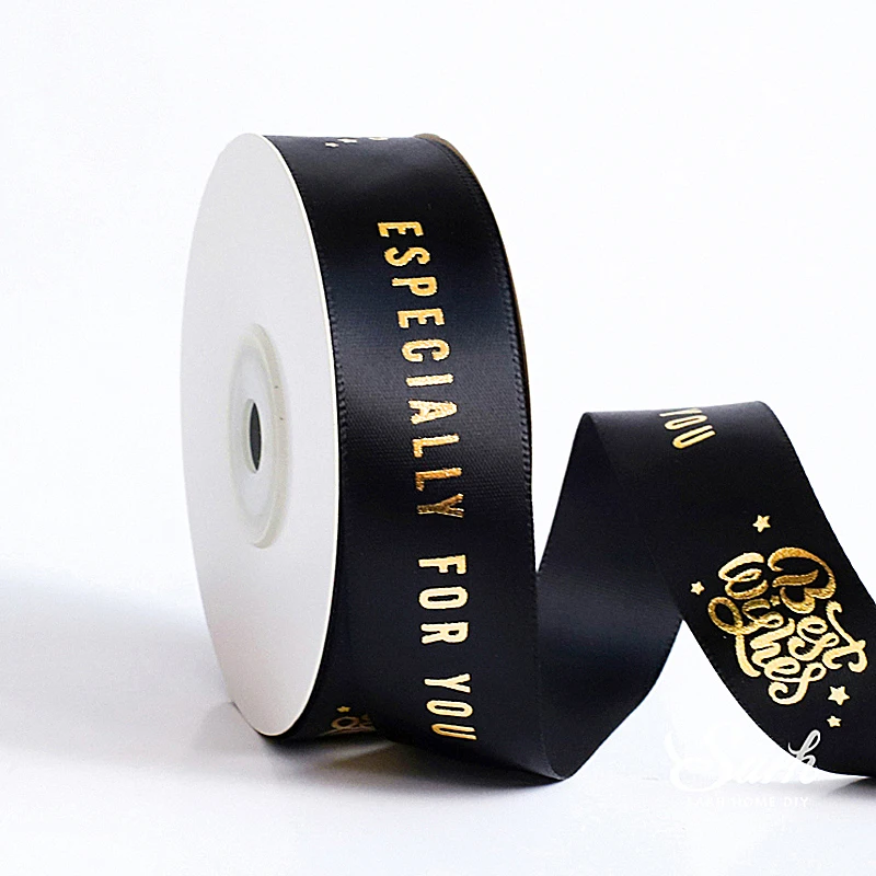 25 ярдов ленты золотистые черные разноцветные свадебные украшения для торта