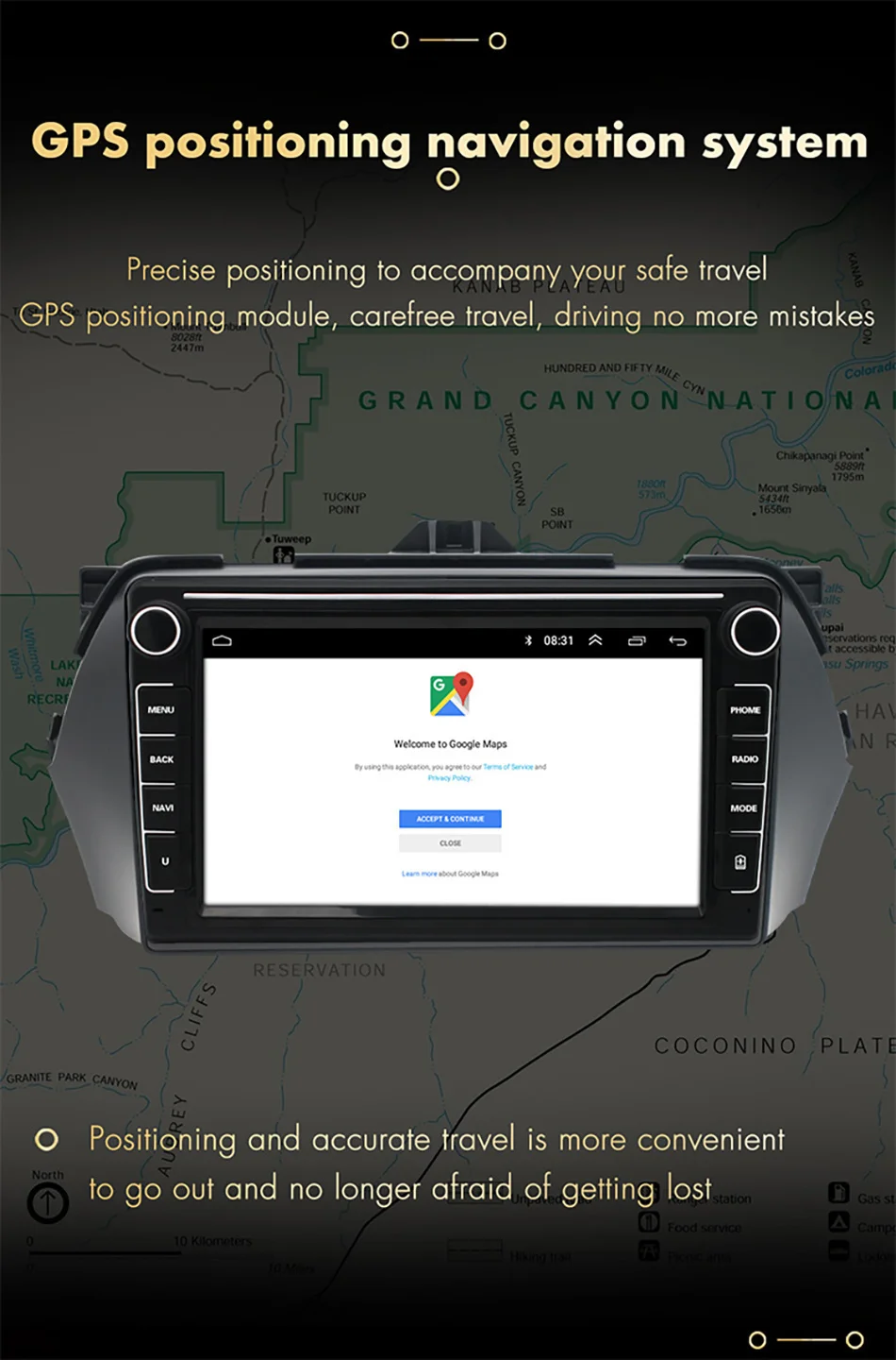 Автомобильный мультимедийный Android GPS-навигатор радио видеоплеер головное