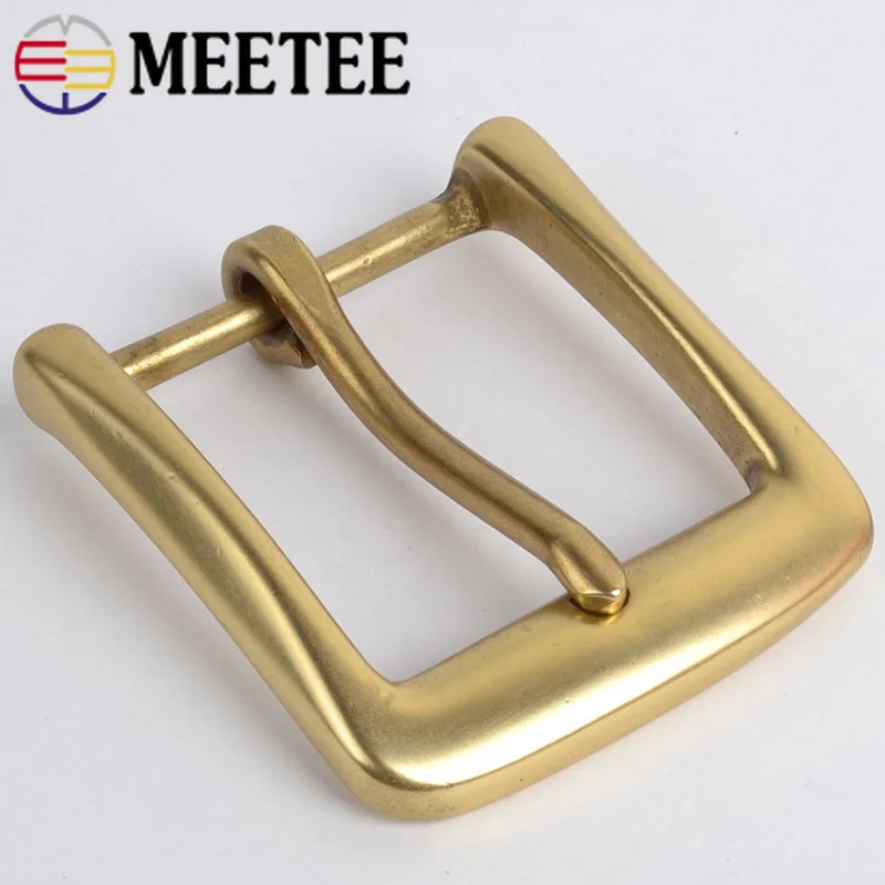 Meetee, 1 шт., 39 мм, широкий ремень, пряжка, Чистая латунь, булавки, аксессуары для ремонта, Мужская пожарная головка, подходит для 36-38 мм, ремень, сделай сам, кожа, ремесло, AP274