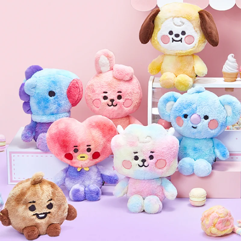 

Kpop New Style Bangtaned Boys Cotton Candy Plush Toy Baby Face Stuffed Doll Cartoon Image Cushion Rabbit Dog Koala Pillow Gift