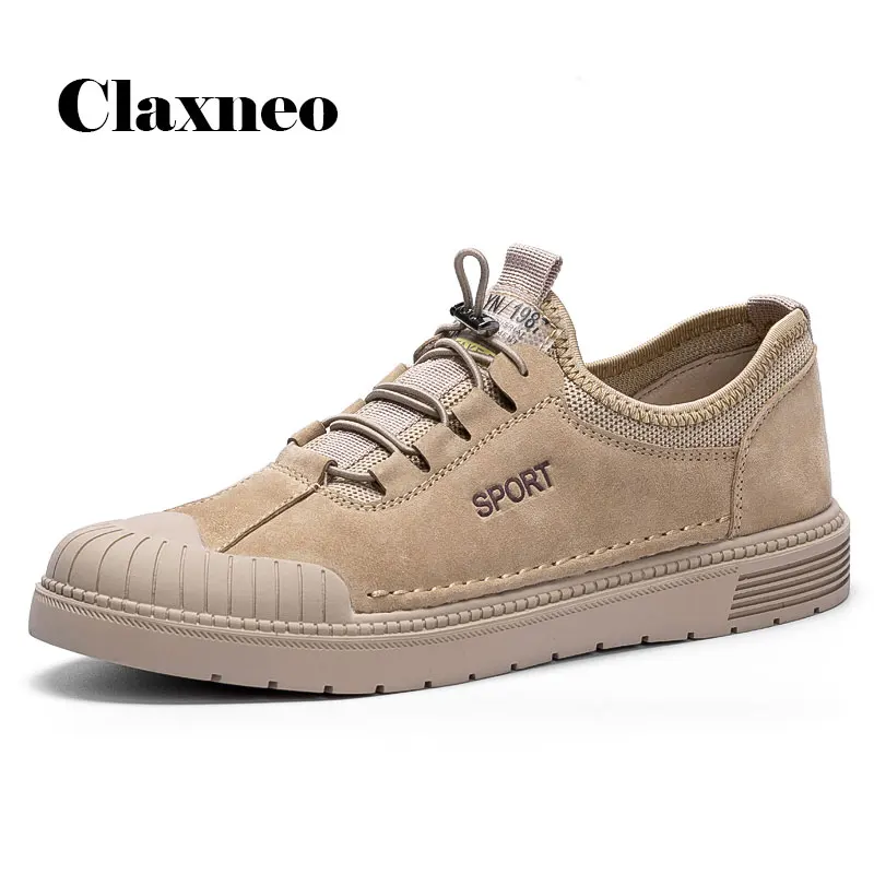 Мужские кожаные кроссовки для отдыха 2020 Осенняя мужская обувь из натуральной