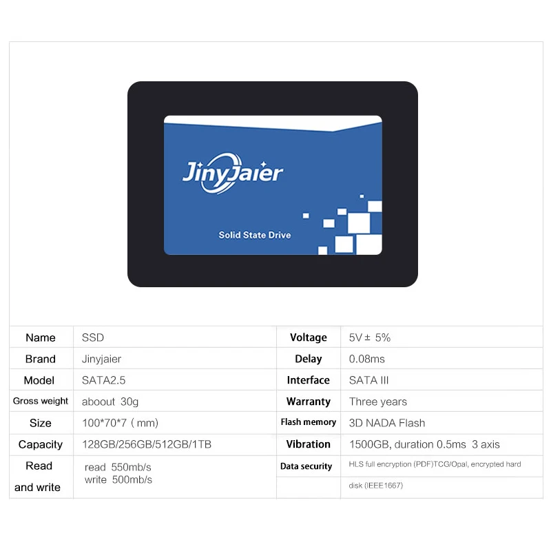 JinyJaier SATA SSD 120GB HDD ssd 240GB 512GB 1TB Solid State Drive For Laptop Desktop Internal Hard 128GB 256GB on - Твердотельный накопитель JinyJaier SATA SSD ёмкостью 120 ГБ, жёсткий диск SSD ёмкостью 240 ГБ, 512 ГБ, 1 ТБ для ноутбука или компьютера, в