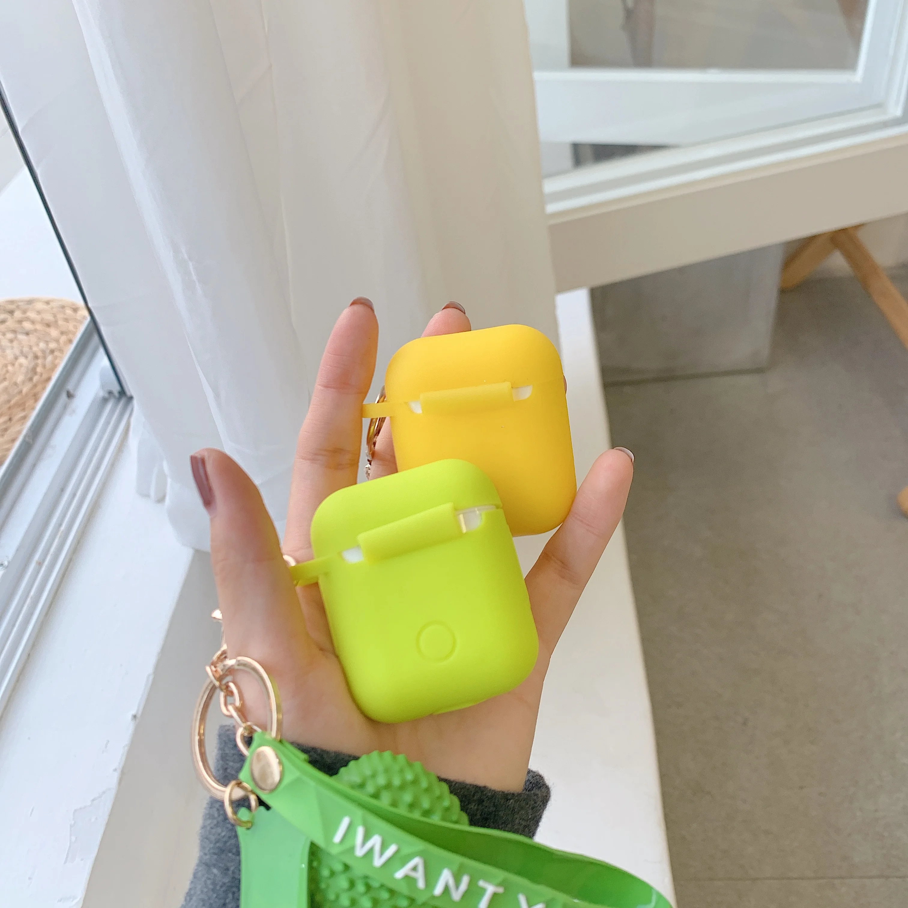 Милый фруктовый брелок силиконовый чехол для Apple Airpods 1 2 аксессуары защита Bluetooth