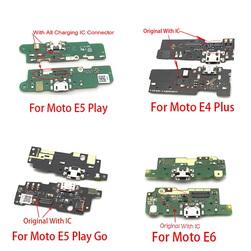 

10Pcs/Lot, Dock Connector Micro USB Charger Charging Port Flex Cable Board For Motorola Moto E4 E6 Plus E5 Play Go