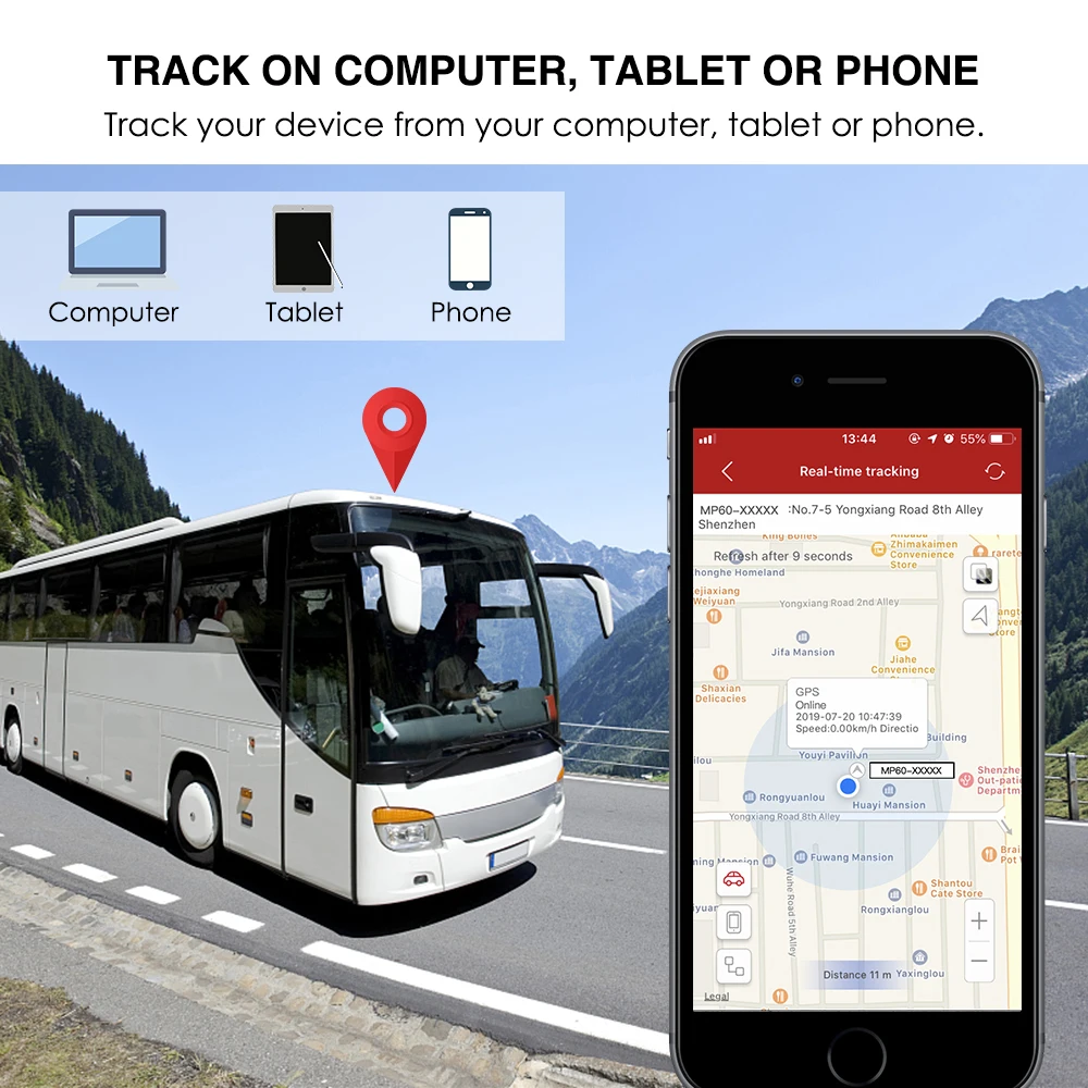 Мини GPS трекер MiCODUS MP60 1300 мАч IPX5|GPS-трекеры| |