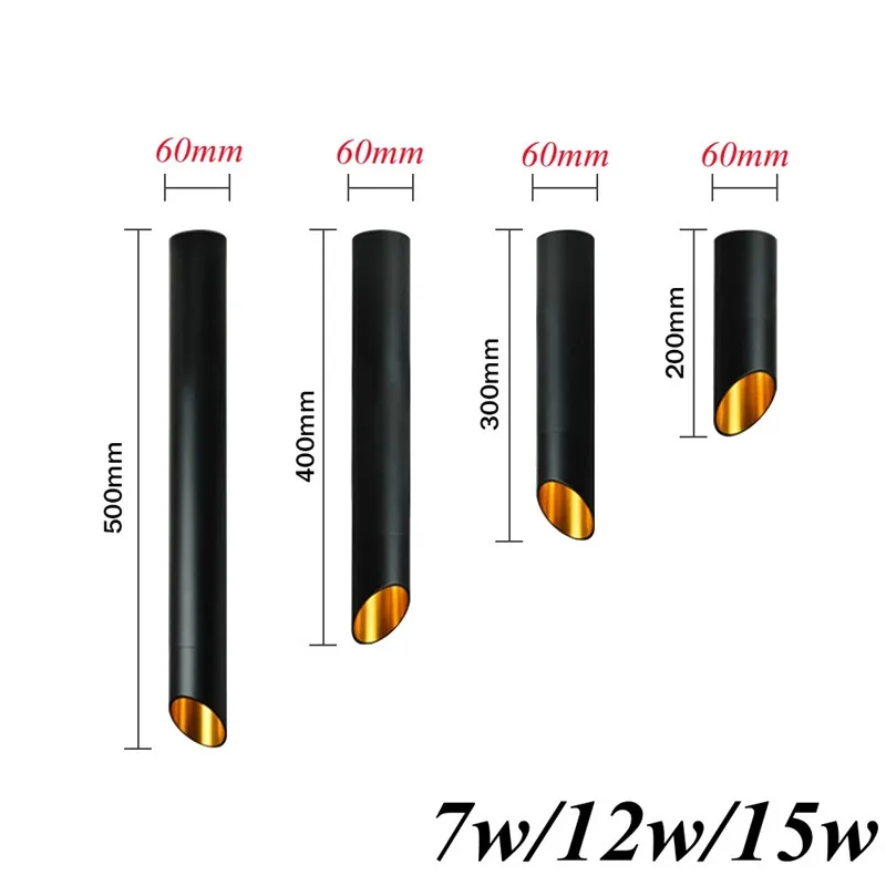 $13.20 Dimmable Cylinde LED Downlight 7W 12W 15W Surface Mounted COB spotlight AC85-265V Ceiling installation in living room bedroom