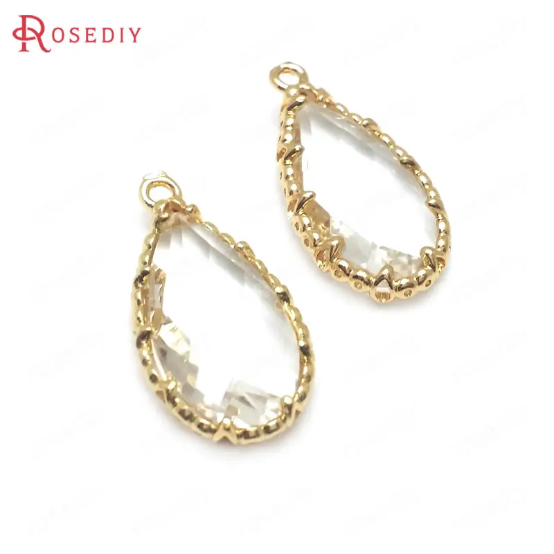 (C611)6 штук 25x1 2 мм высококачественная латунь цвета золотистого шампанского + белое