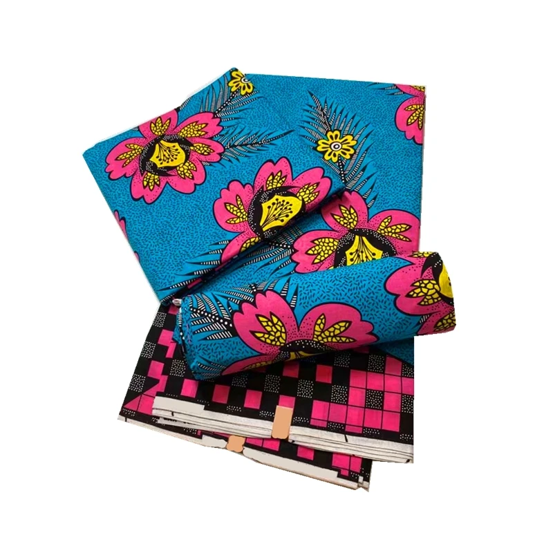 

Low price and high quality 2021African Wax Print Fabric 100% Cotton Wax Cloth Women Dress Material High Quality Nigerian Fabrics