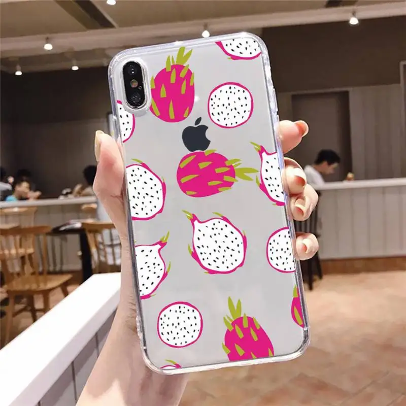 

Cartoon summer fruit fashion design Phone Case Transparent soft For iphone 5 5s 5c se 6 6s 7 8 11 12 plus mini x xs xr pro max