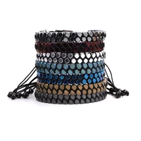 new mens bracelet 2020 fashion bead hematite handcraft men women jewelry macrame bracelet gift