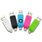 Кардридер 2 в 1 USB OTG адаптер Универсальный Micro USB TF SD кардридер высокая скорость для Android телефон планшеты ПК Xiaomi Huawei