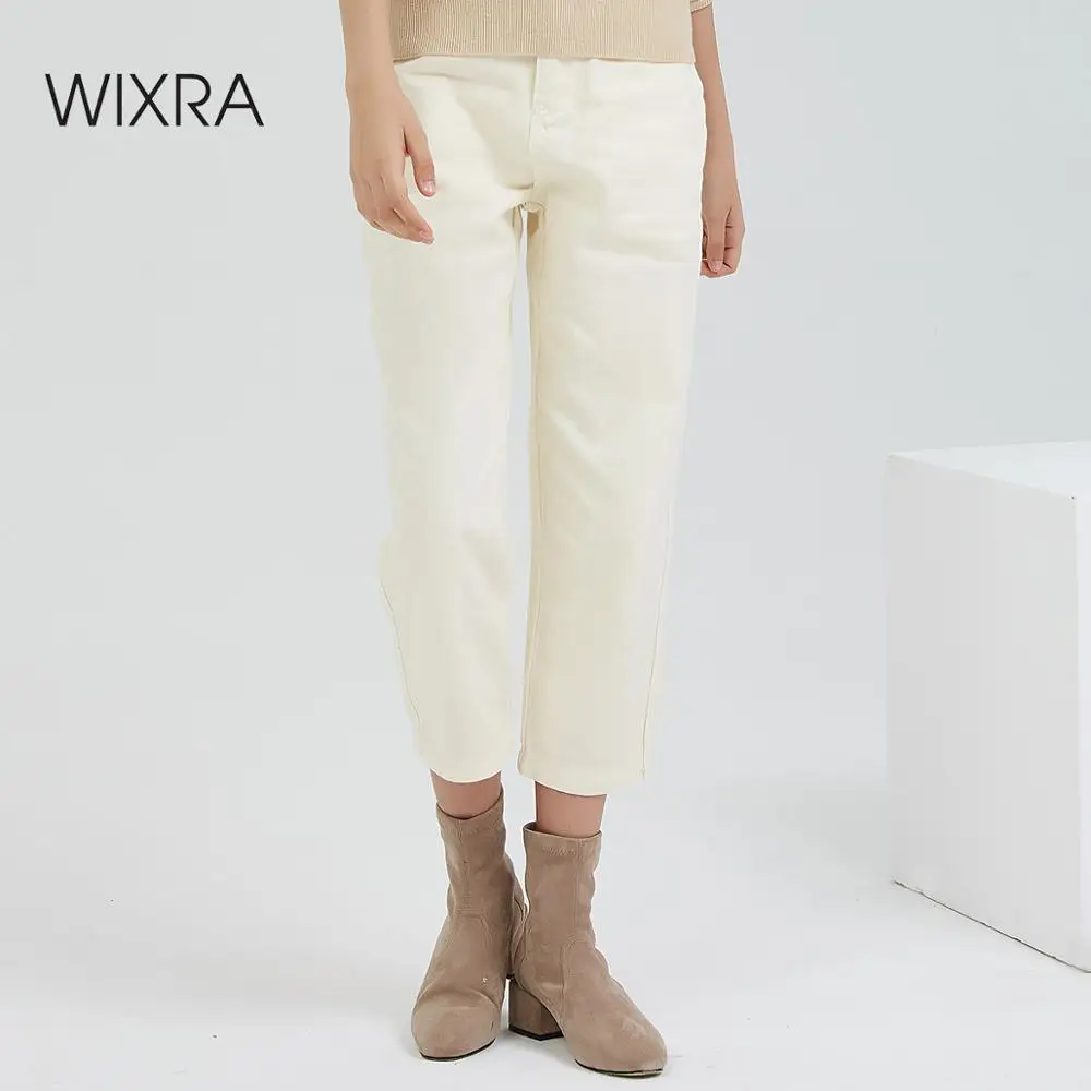 Женские повседневные брюки до щиколотки Wixra шаровары с высокой талией на лето и