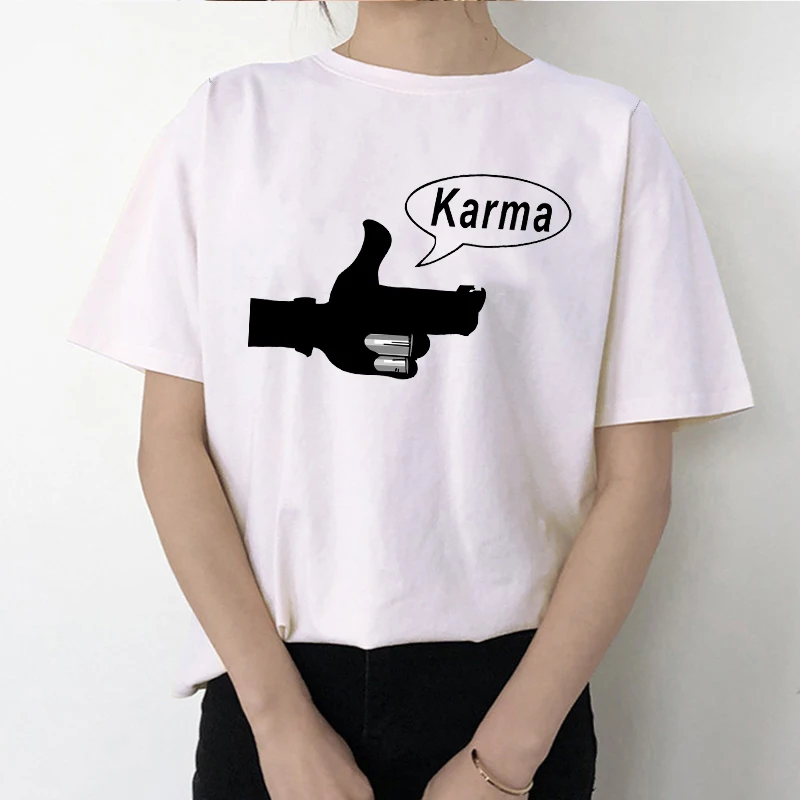 Я пила что женская футболка Karma вдохновляющие цитаты удобные трибленды подарки