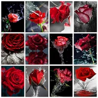 5d diy diamond painting rose flower rhinestones embroidery sale mosaic full layout modern home decoration holiday gift