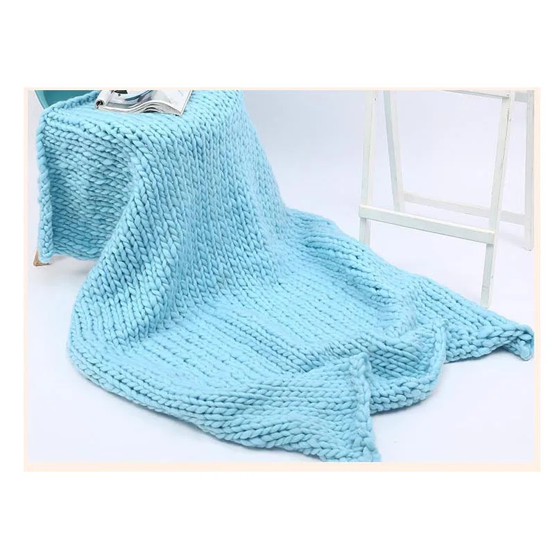 Вязаное одеяло s пряжа вязаное ручная вязка теплое массивное дешевое толстое