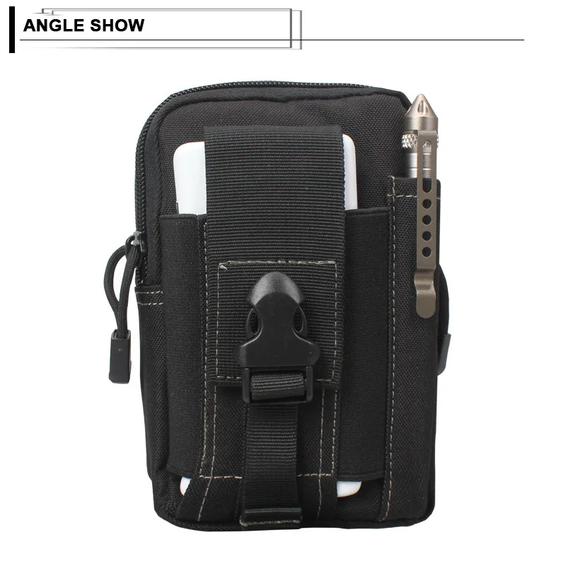 Men Waist Bag Canvas Fanny Pack Belt Phone Drop Leg Bags Military Zipper Waterproof Phone Waist Packs 6.8 inch Cellphone Bum Bag