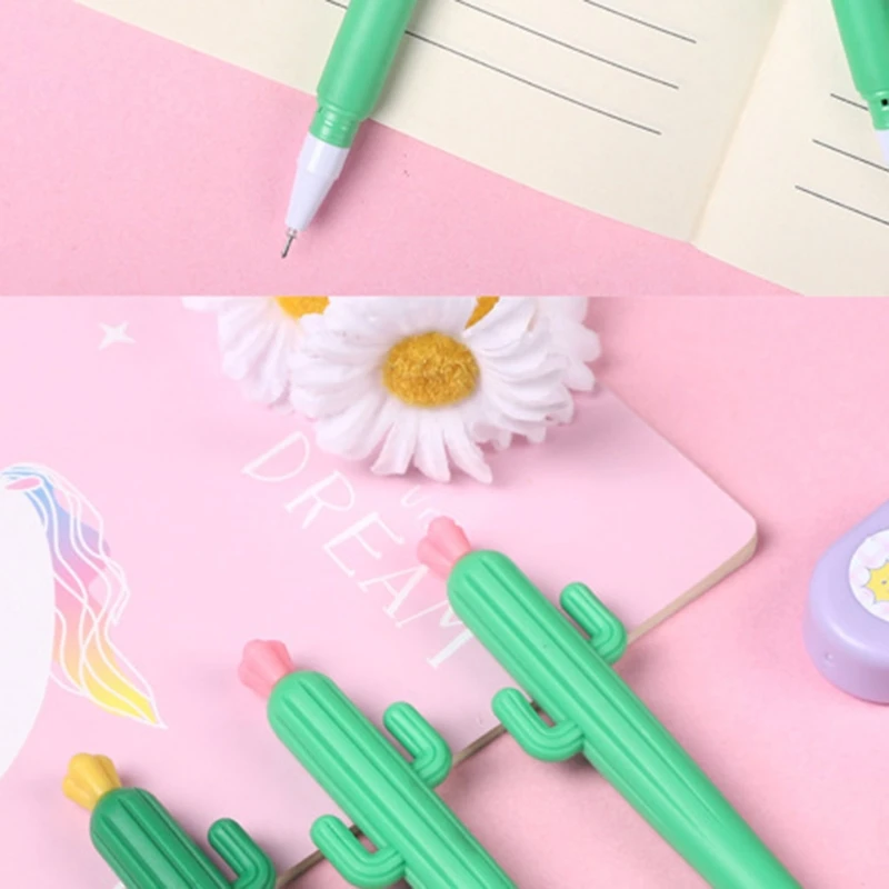 

H05B 10 Pc Creative Green Cactus-shaped Gel Pen Novelty Decompression Toy Relax Moods