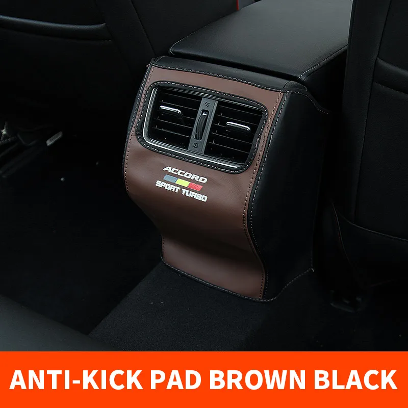 Brown 1Pcs Для 10-го Honda Accord задняя выхлопная воздушная розетка анти-удар pad центральный подлокотник коробка анти-игра анти-грязный коврик защита - Название цвета: Brown 1Pcs